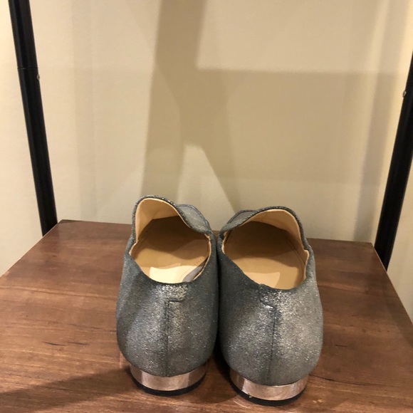 ✨SOLD✨ Nine West Silver Grey Sparkle Loafers - Picture 4 of 5